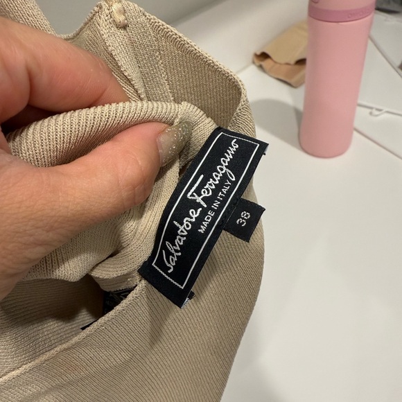 Salvatore Ferragamo Beige Snake Print Tank Top - Picture 5 of 7